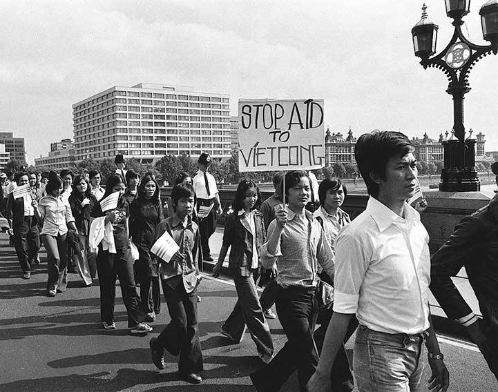 Vietnamese Boat People Marching To Present A Petition To The